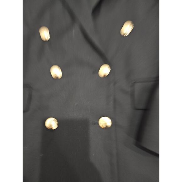 Zara Double Breasted Black Blazer Golden Buttons Size M NWT - Picture 12 of 16